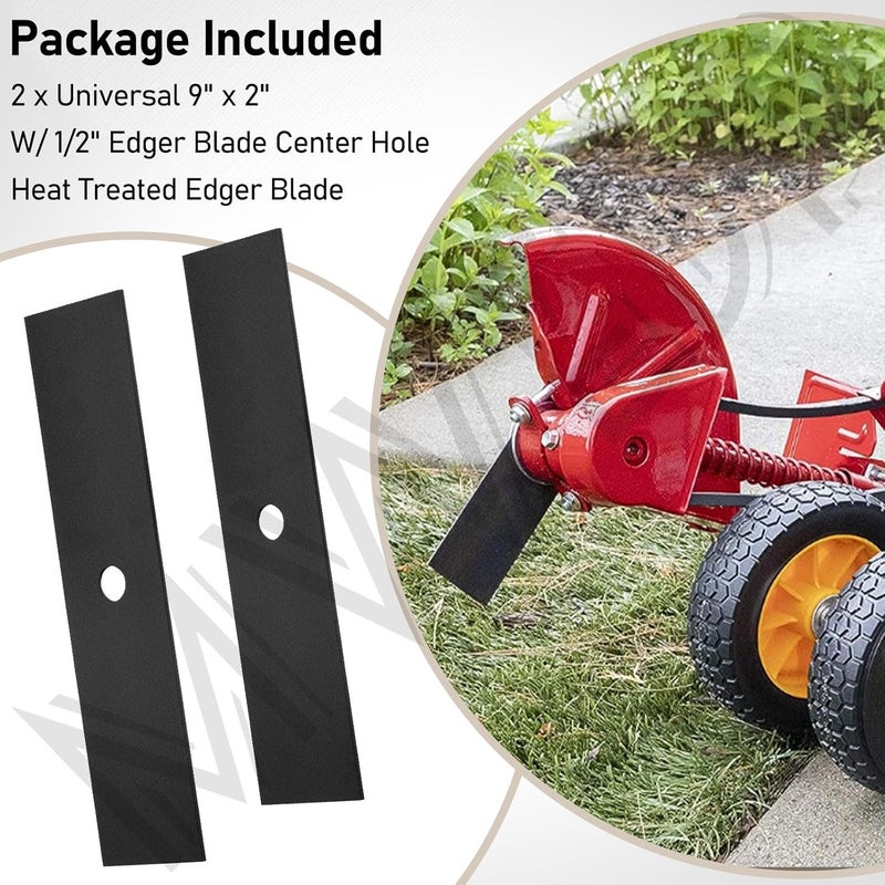 MWEDP 2 Pack Universal 9" x 2" （1/2 Hole） Edger Blade 2059 Compatible with Mclane & Power Trim Edgers, King O Lawn Edgers, Tru-Cut Edgers - Image 4